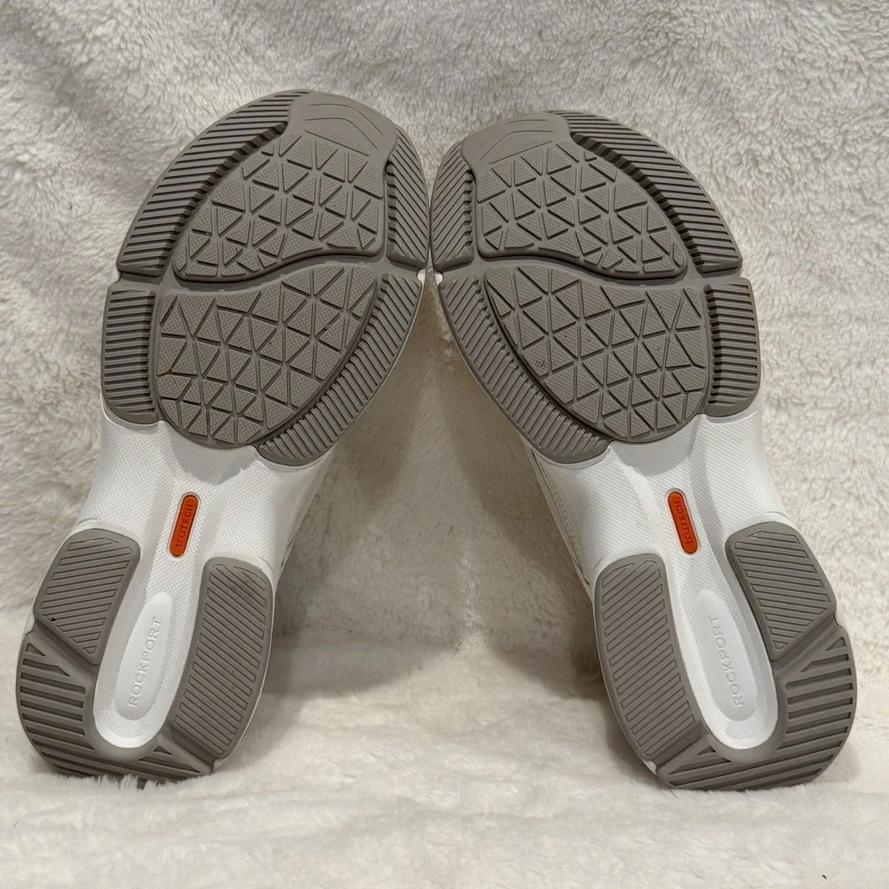 Rockport Women's ProWalker Shoes Sneakers Size 9 White Eco Grey Accents NWOB